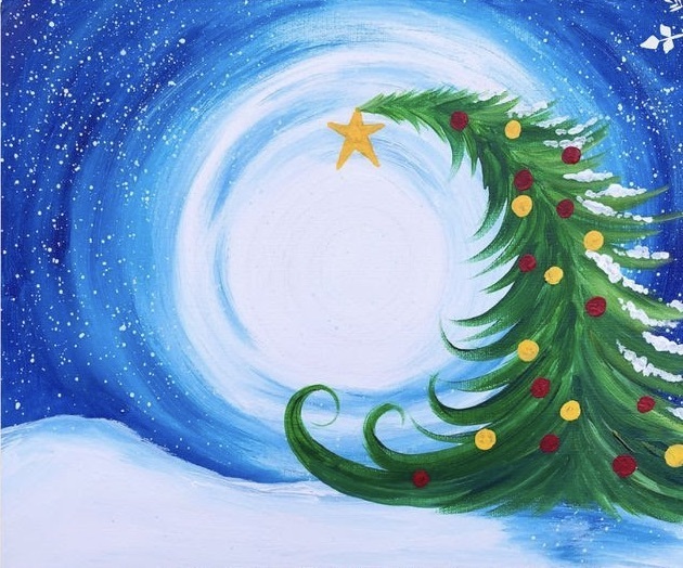 Winter tree Paint-along